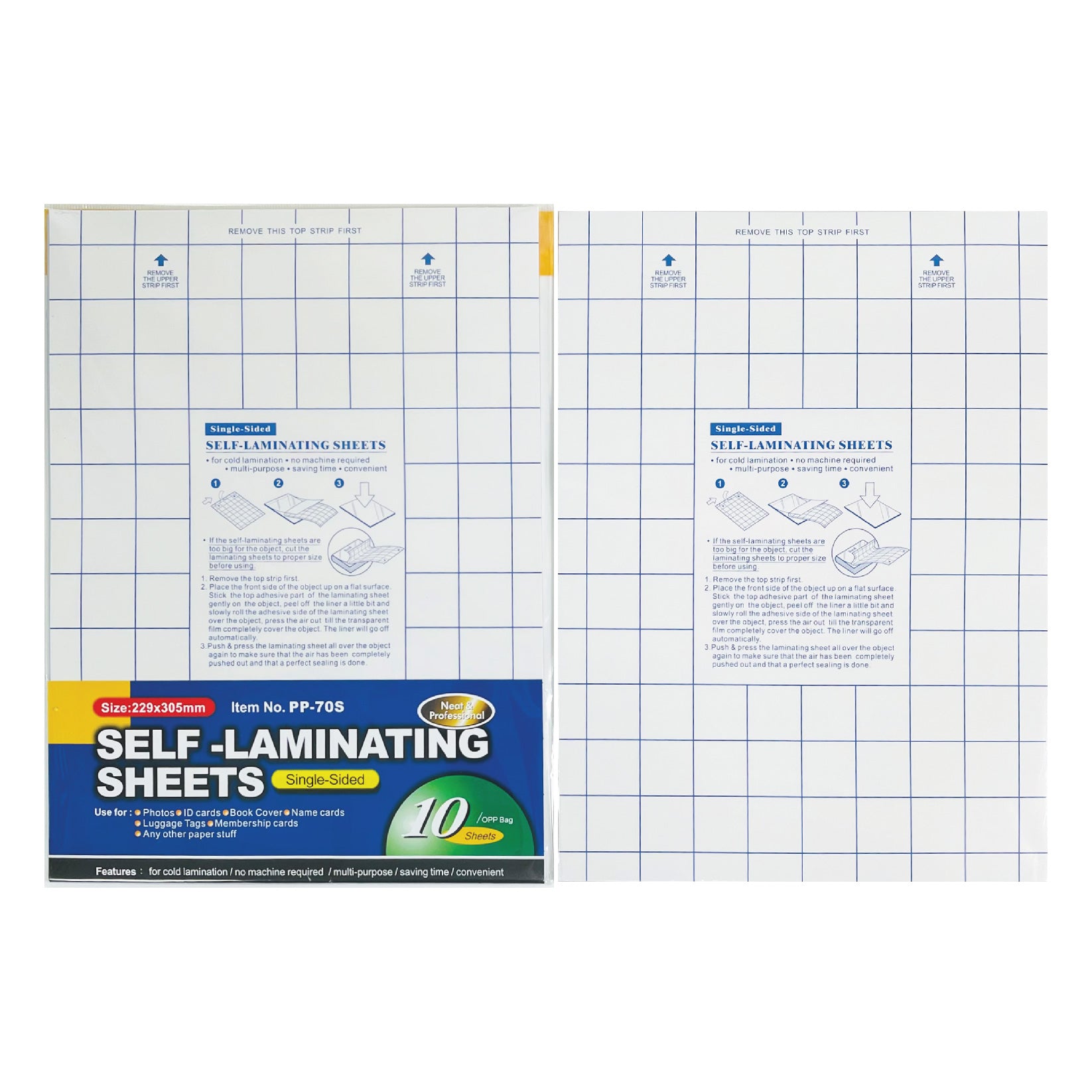 Self Laminating Sheet 229 X 305mm 10s