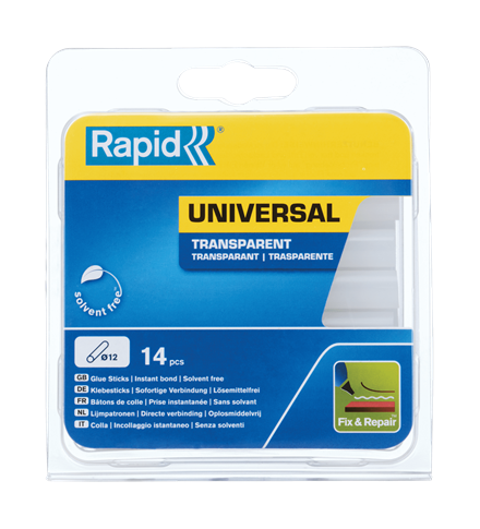 Rapid 12 Mm Glue Sticks Universal Transparent