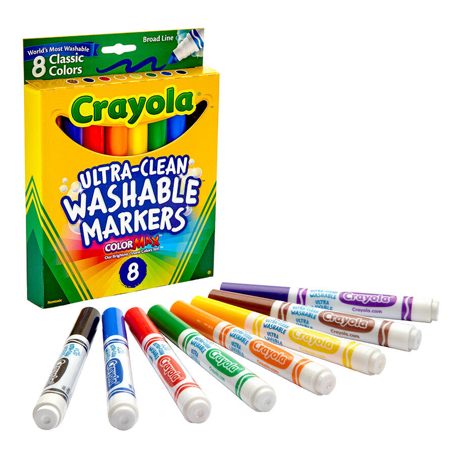 Crayola Ultraclean Washable Markers Broad Line 8's 587808
