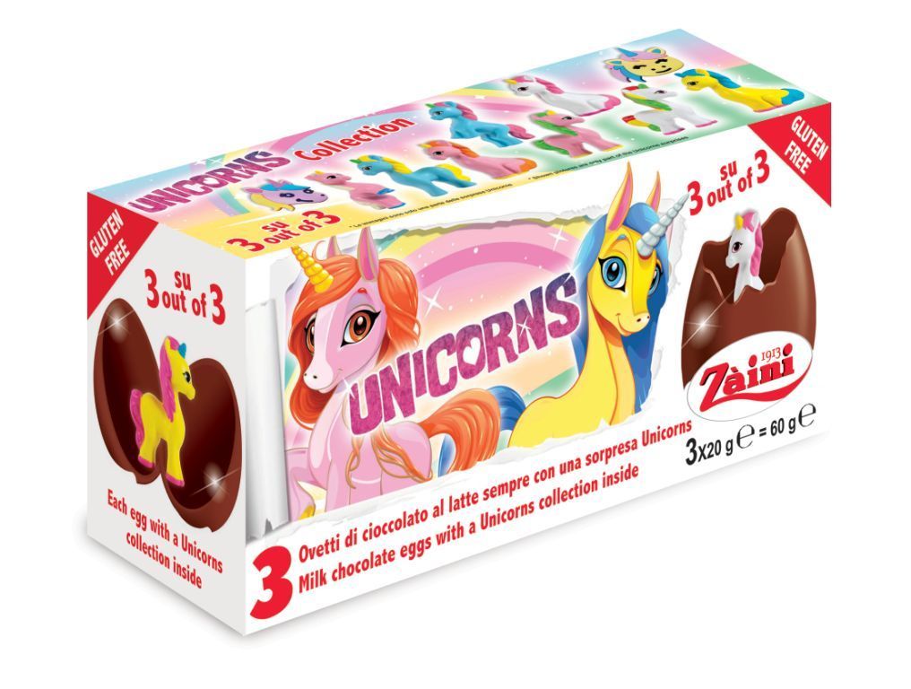 Zaini Unicorns Choc Eggs 60g