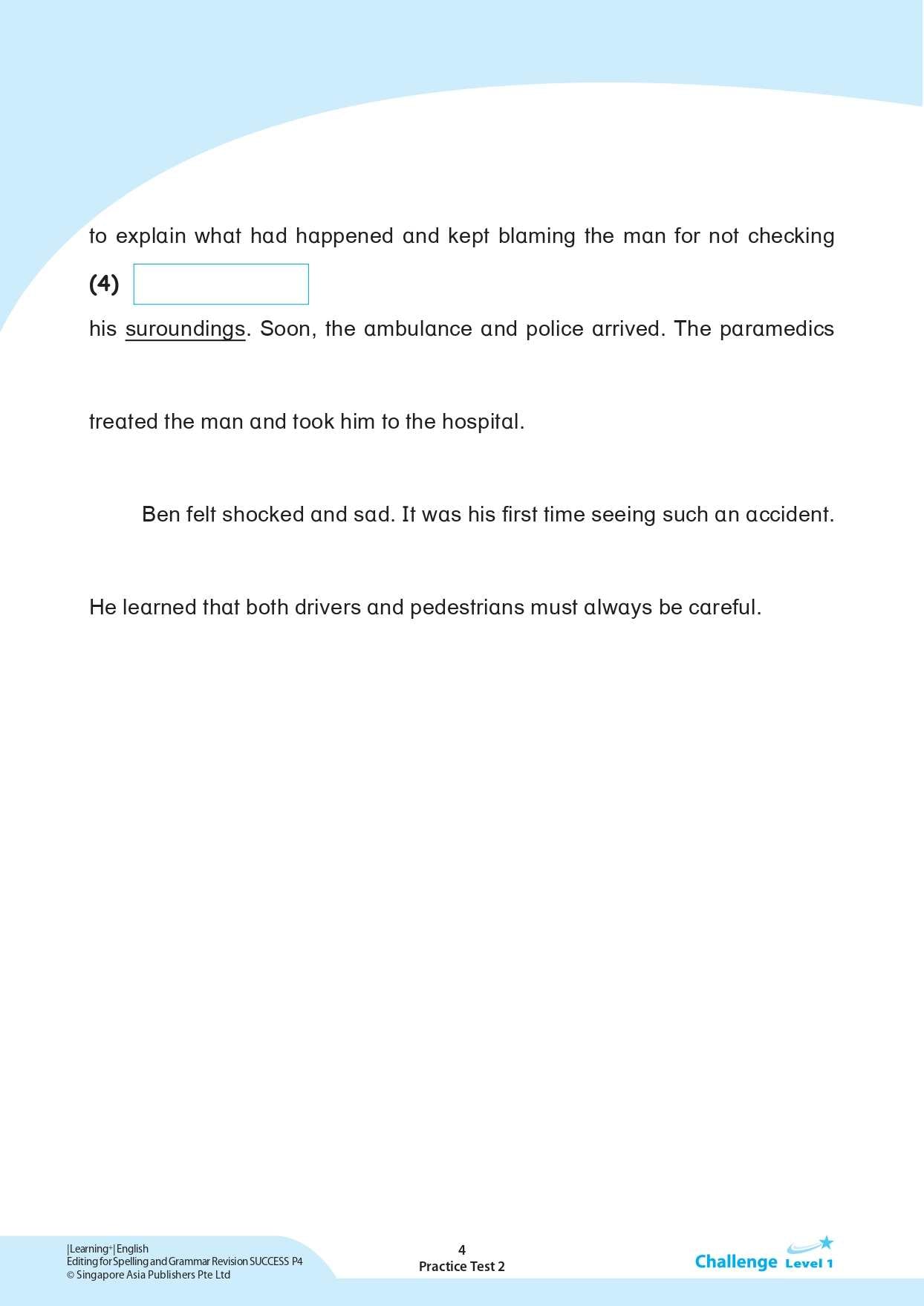 LEARNING+ ENGLISH EDITING for Spelling and Grammar Revision SUCCESS Primary 4