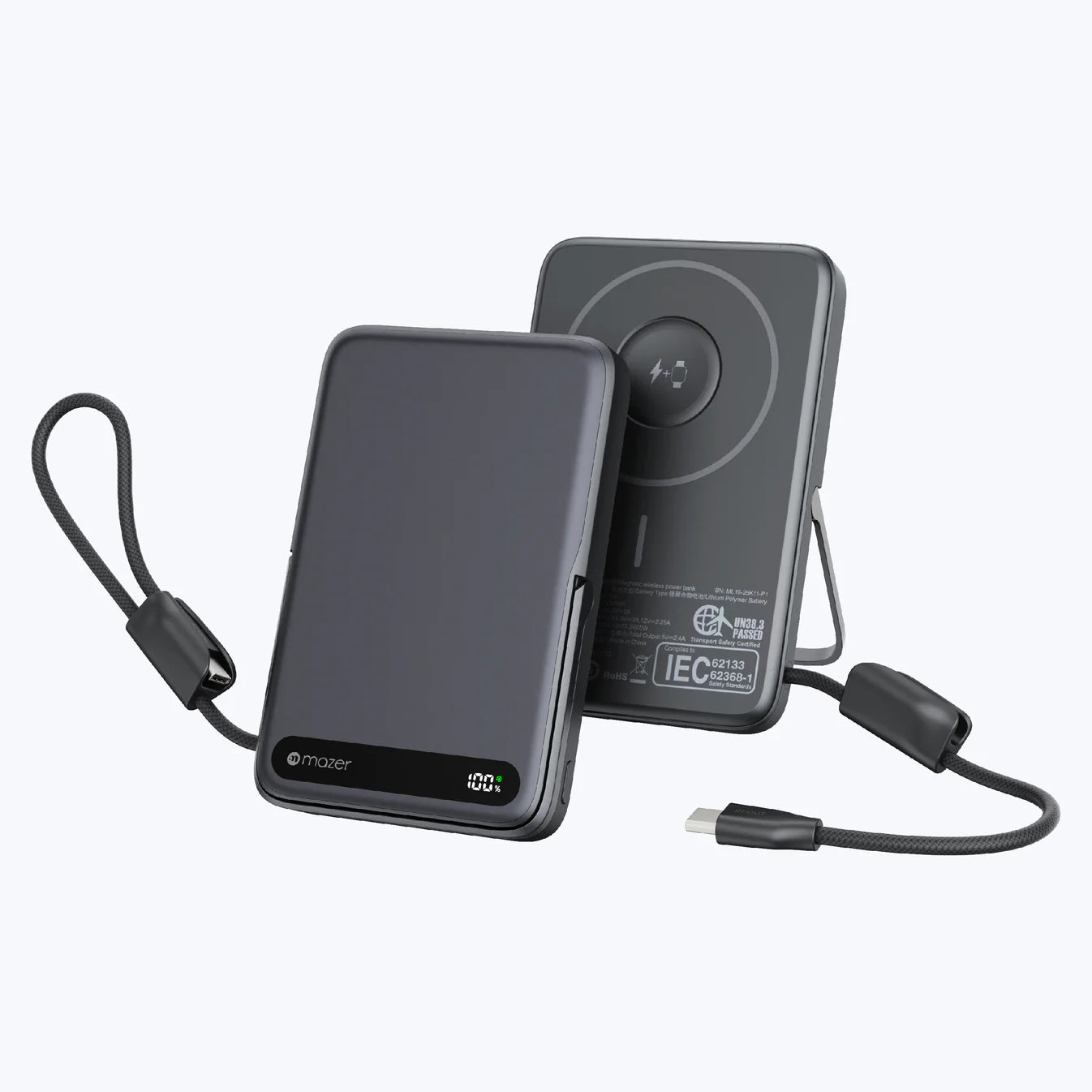 Mazer MagLink19 10,000mAh Magnetic Wireless (Built-in USB-C Cable)