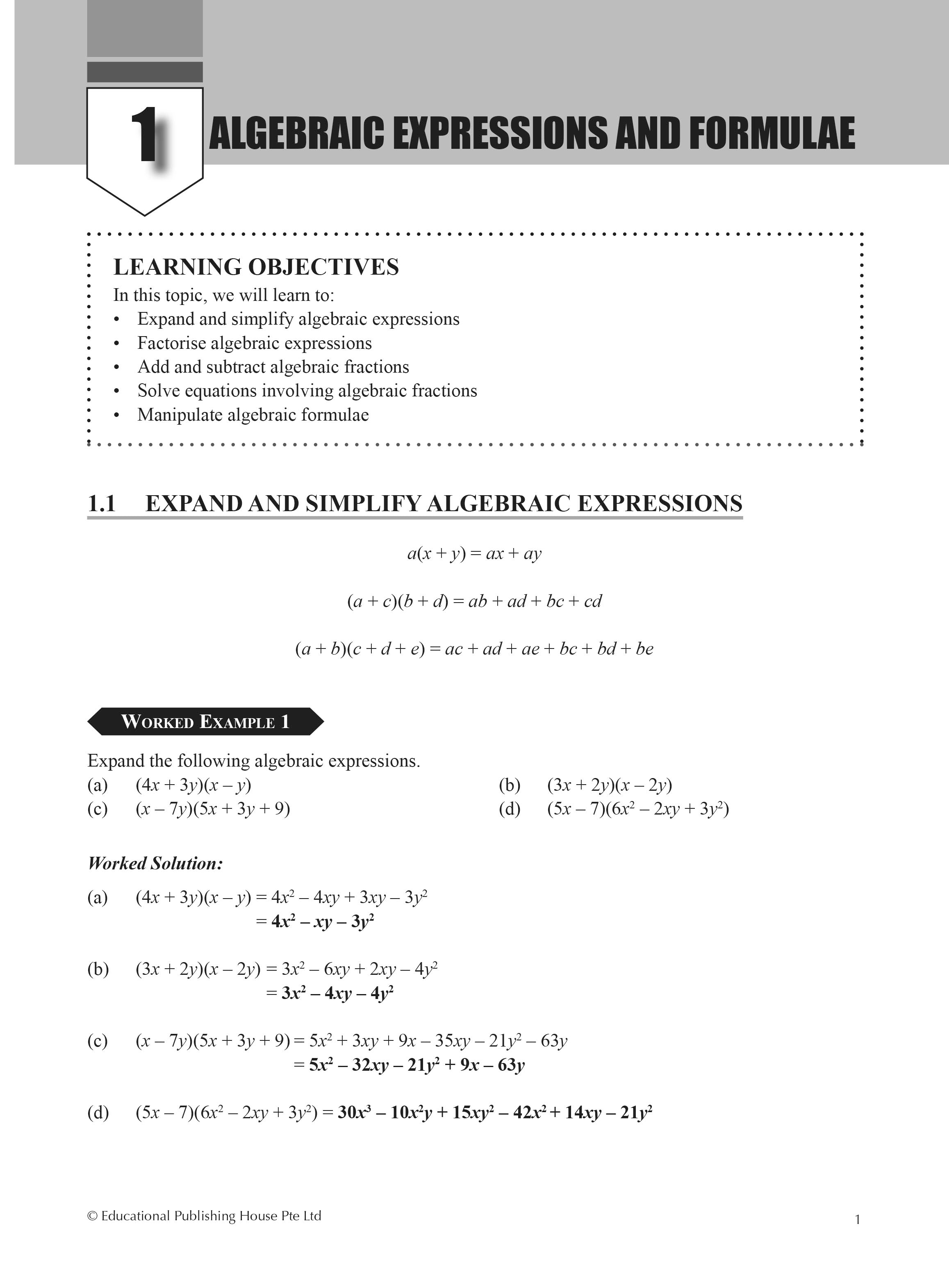 Secondary 3 & Secondary 4 G2 Topical Maths