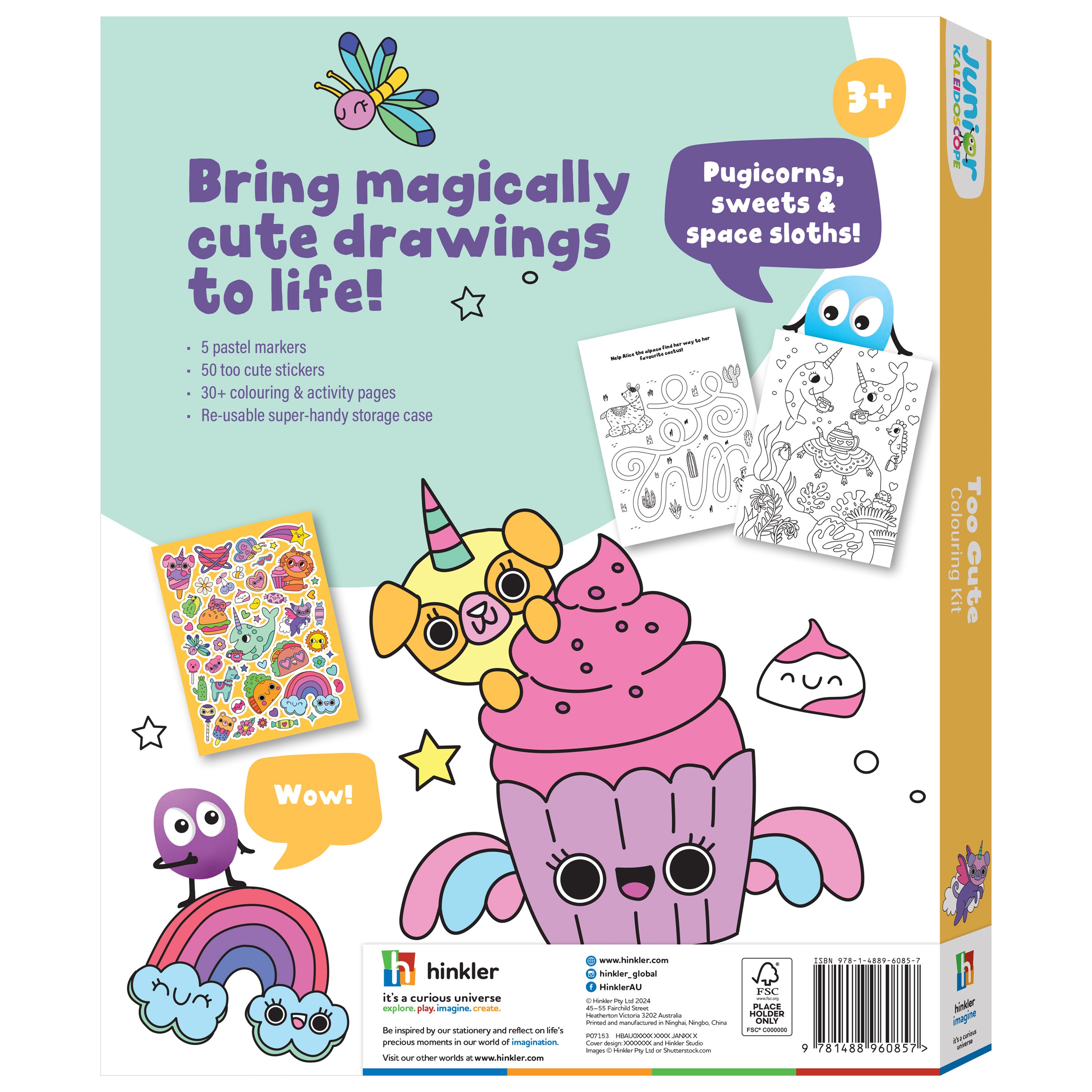 Jr Kaleidoscope Colouring Kit Too Cute
