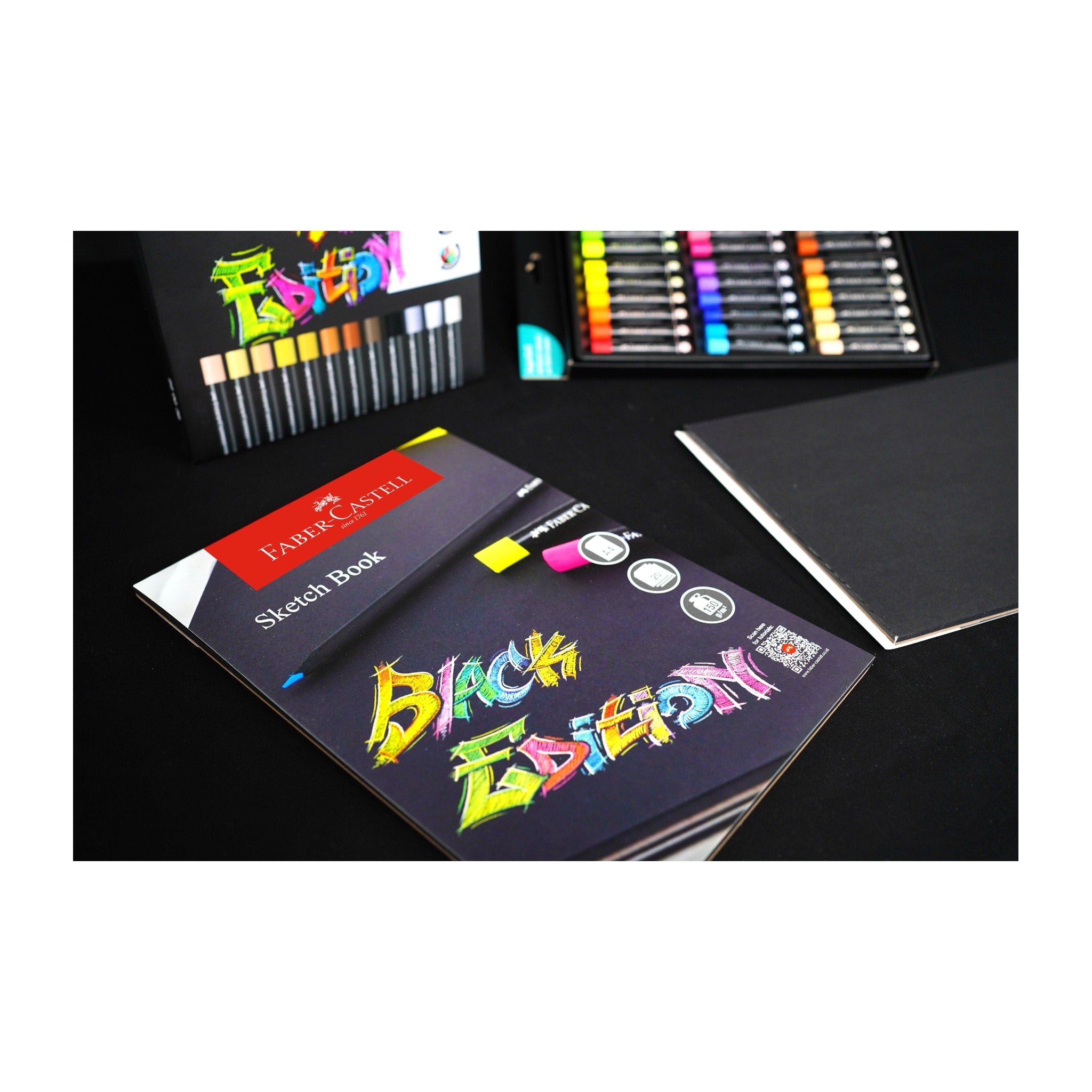 Faber-castell Black Paper Sketch Book, A4 20pcs-104029