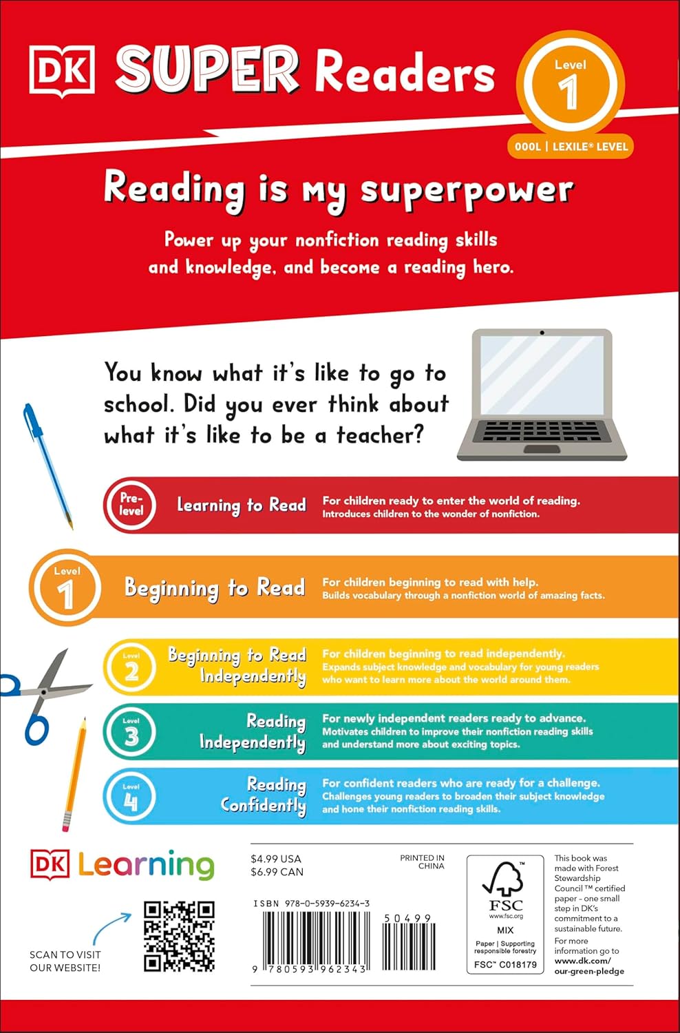 DK Super Readers Level 1 A Day in the Life of a Teacher