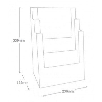 Taymar Brochure Holder 3c230 A4 With Divider
