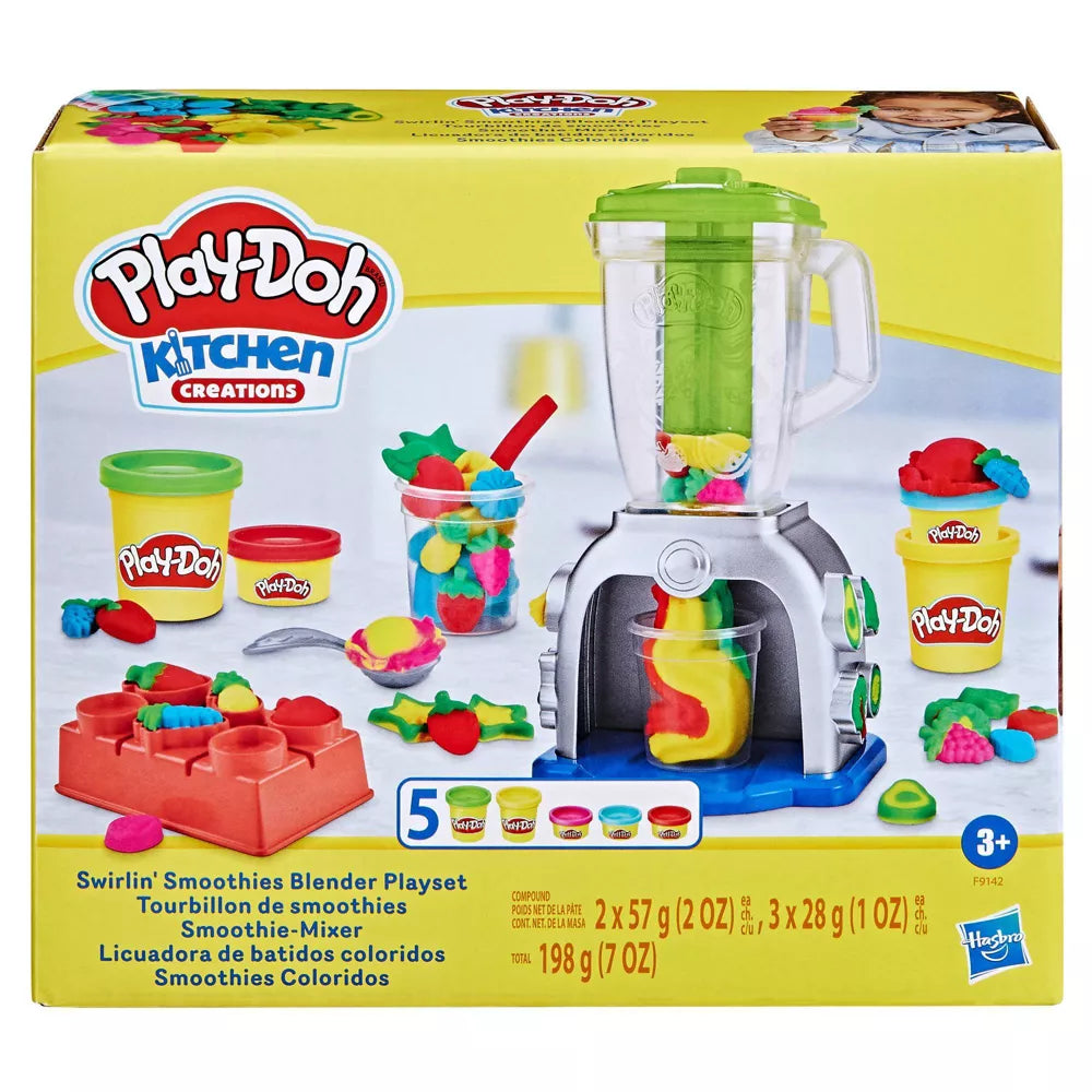 HASBRO PLAYDOH KITCHEN CREATIONS SWIRLIN SMOOTHIES BLENDER PLAYSET
