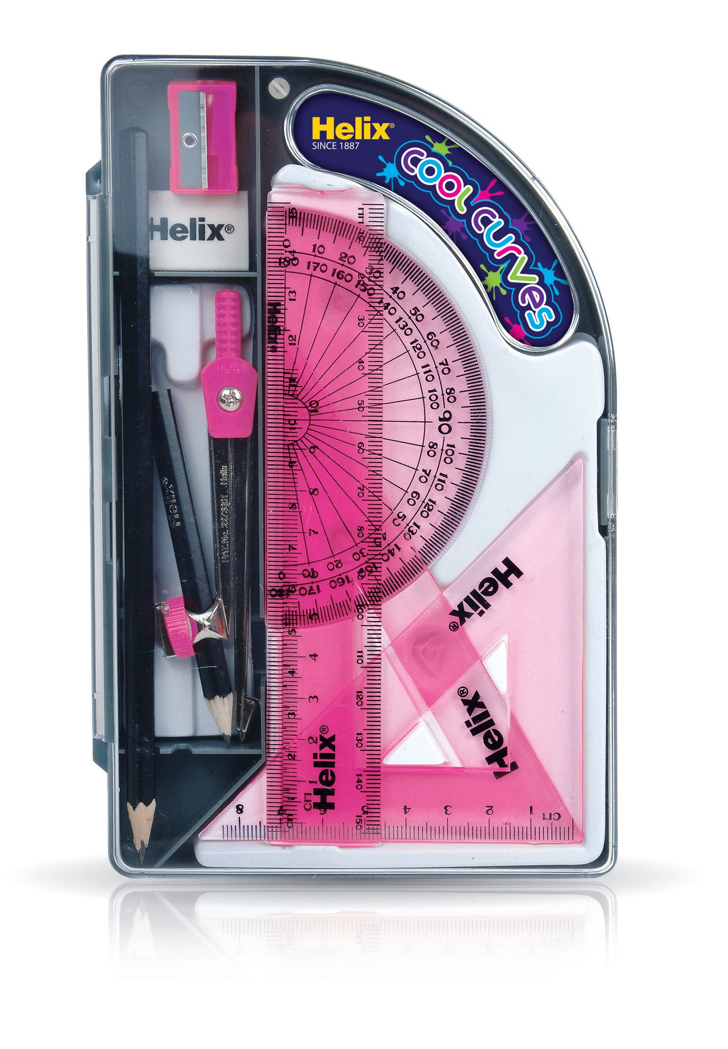 Helix Cool Curves Maths Set - 9 pieces 