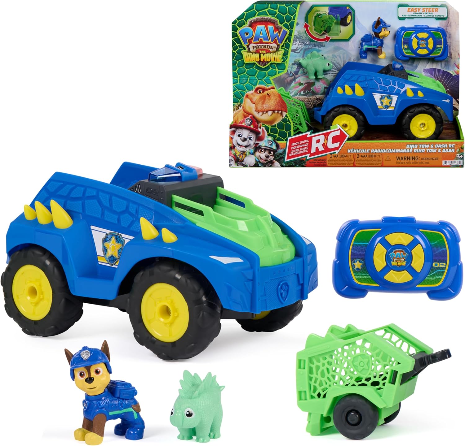 PAW PATROL THE DINO MOVIE DINO TOW N DASH RC