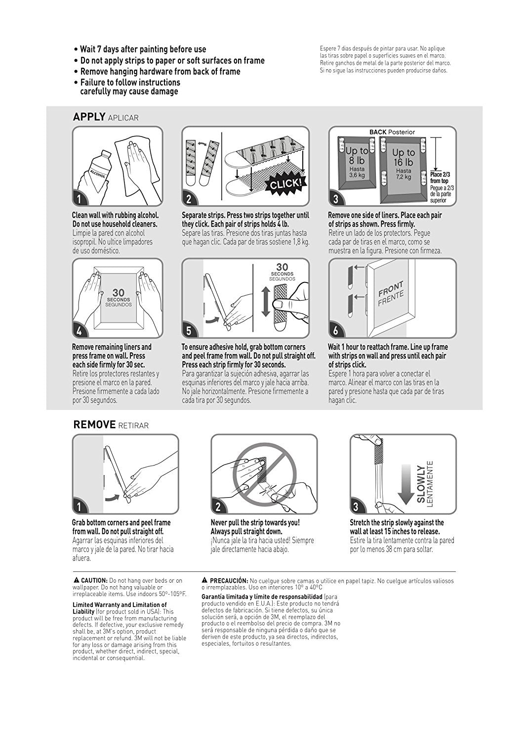 Command™ 17206 White Large Picture Hanging Strips