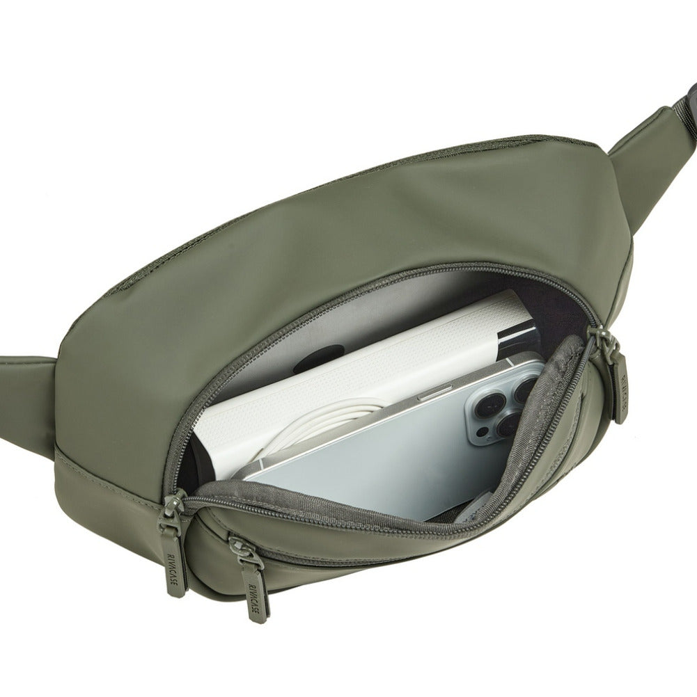 Rivacase 7812 Eden-ECO Waist/Sling Bag, Size M - Olive Green