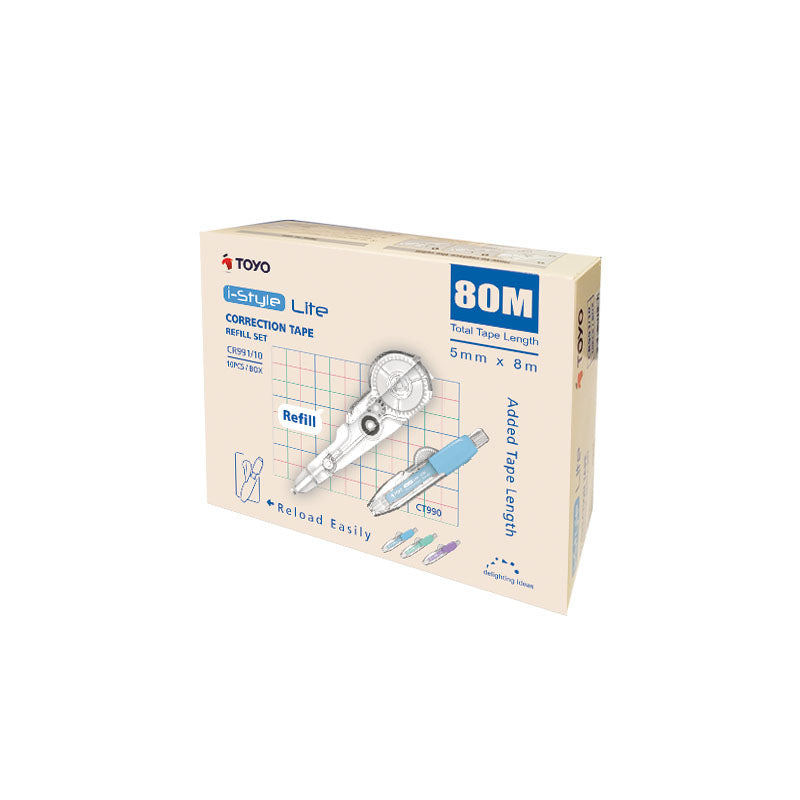 TOYO I-STYLE CORR. TAPE REFILL SET 10'S CR991/10 
