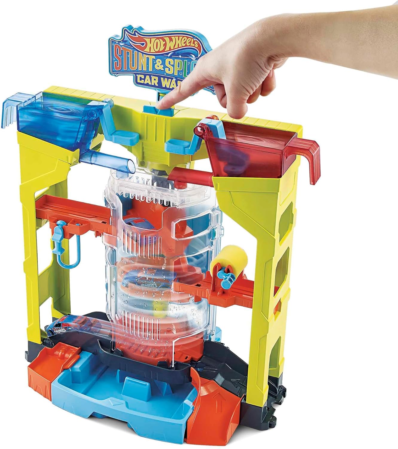 MATTEL HOT WHEELS CITY STUNT N SPLASH CAR WASH PLAYSET