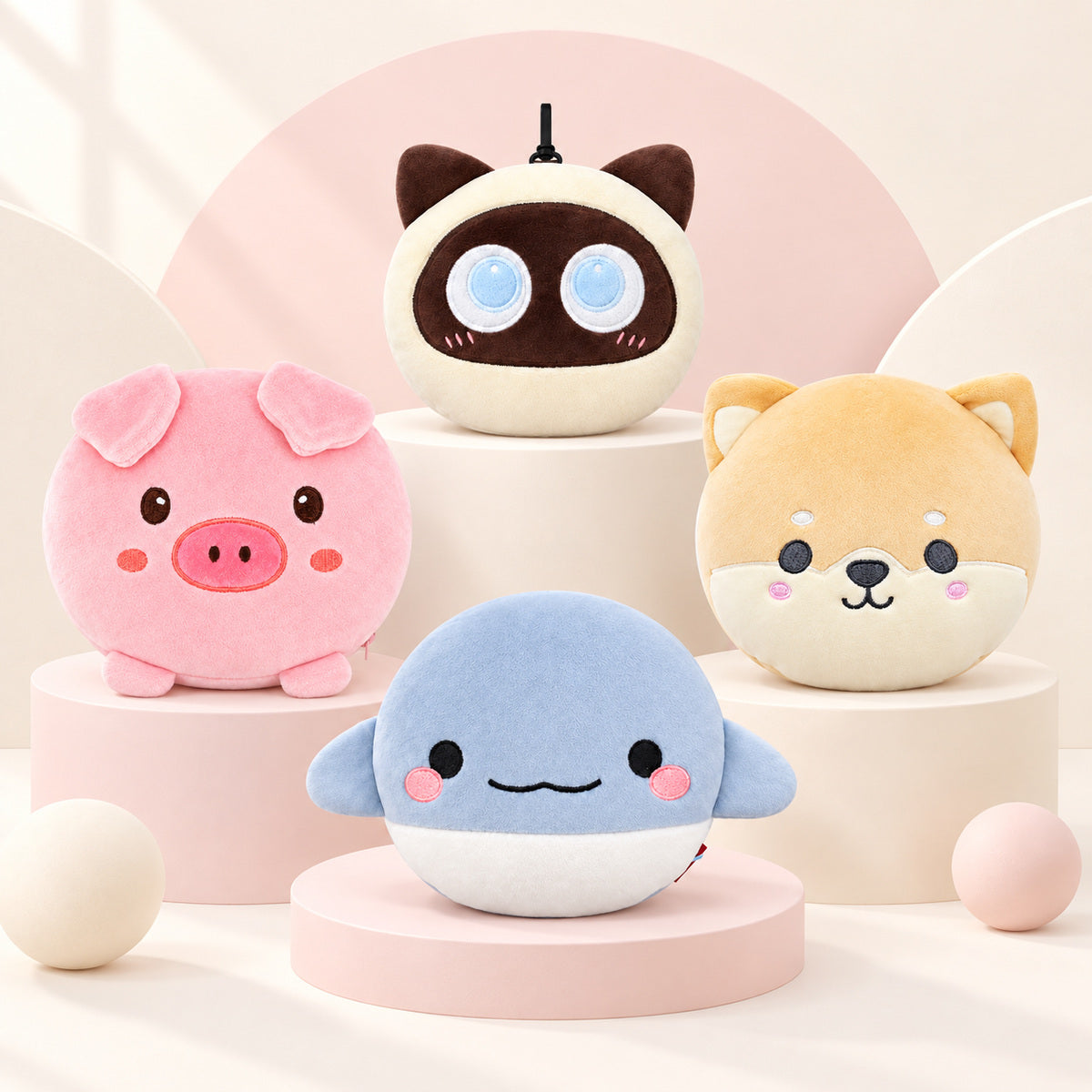  2 In 1 Plush Eye Mask And Head Rest Cushion - Blue Whale 