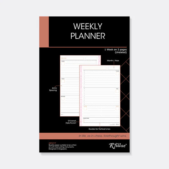 R'fillae Weekly Planner Diary Refill (undated)
