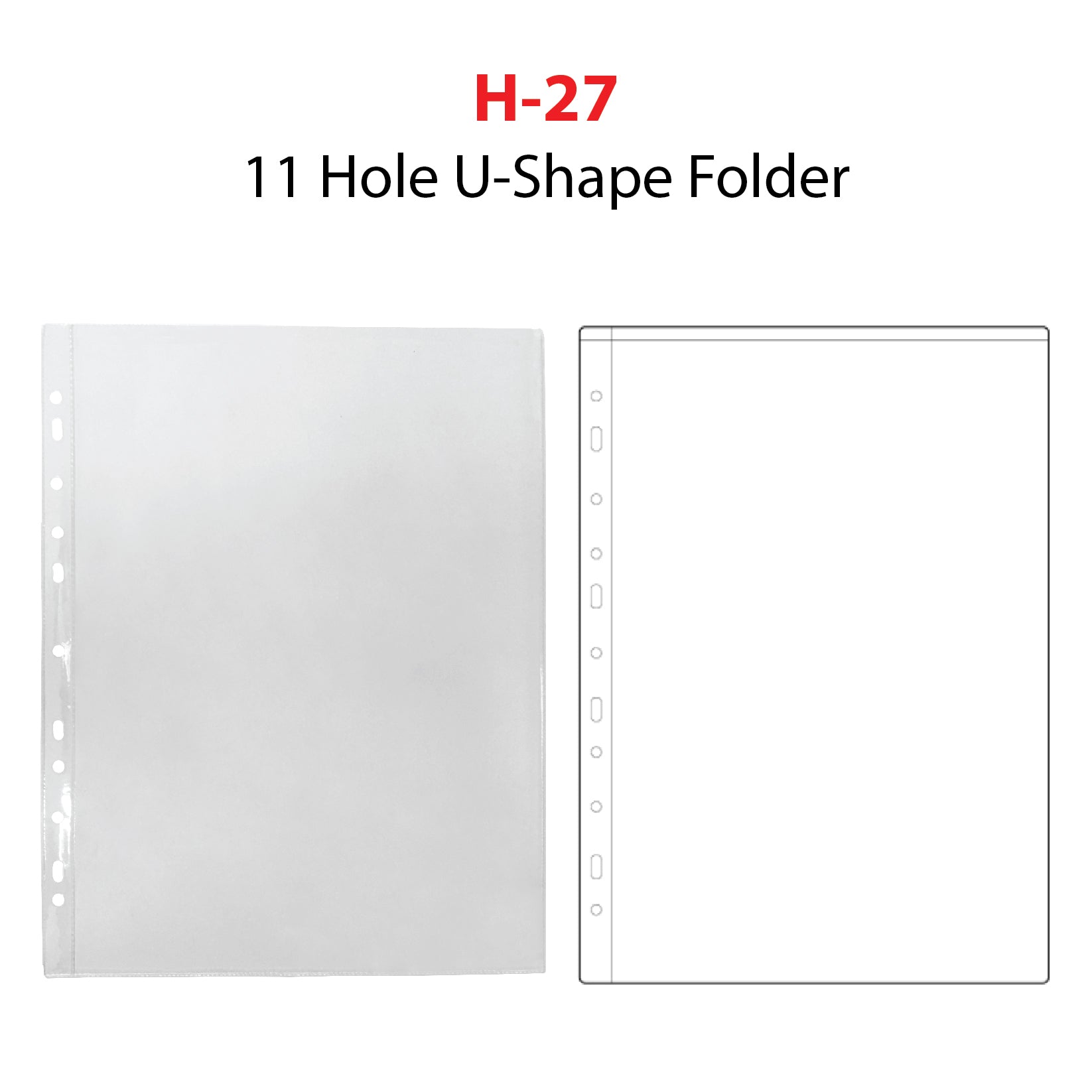 Centre 11-hole U-shape Holder Transparent