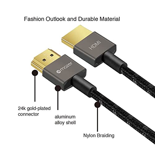 MazerM-HDMI-UT200 UltraThin HDMI 4k 2m Nylon Cable