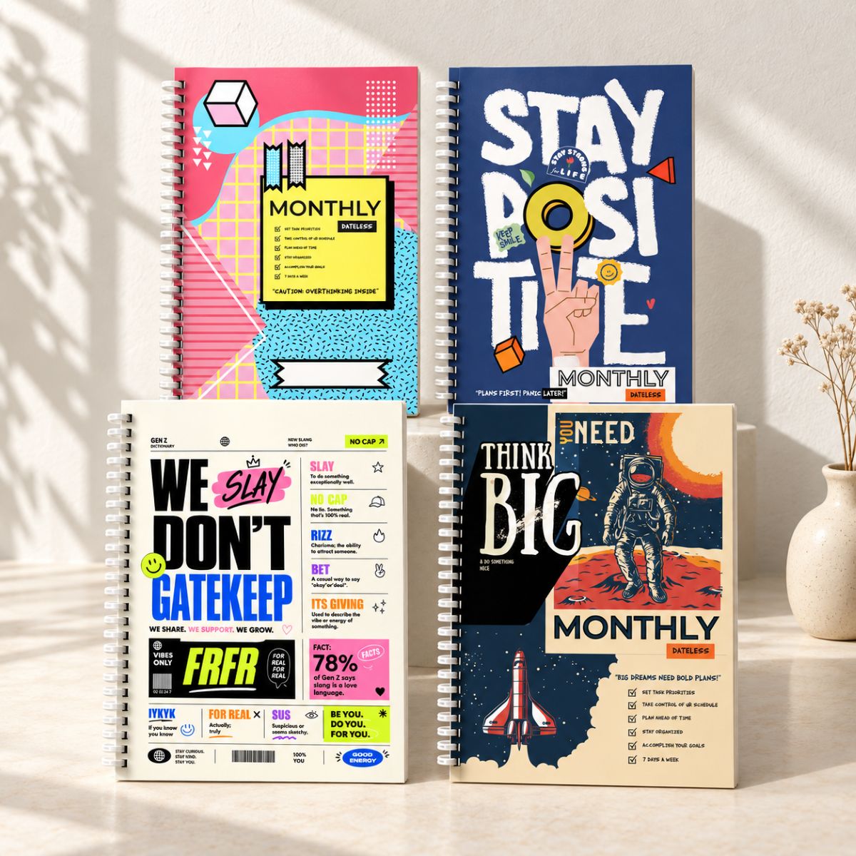 Undated Planner Notebook'26 A5 - Memphis
