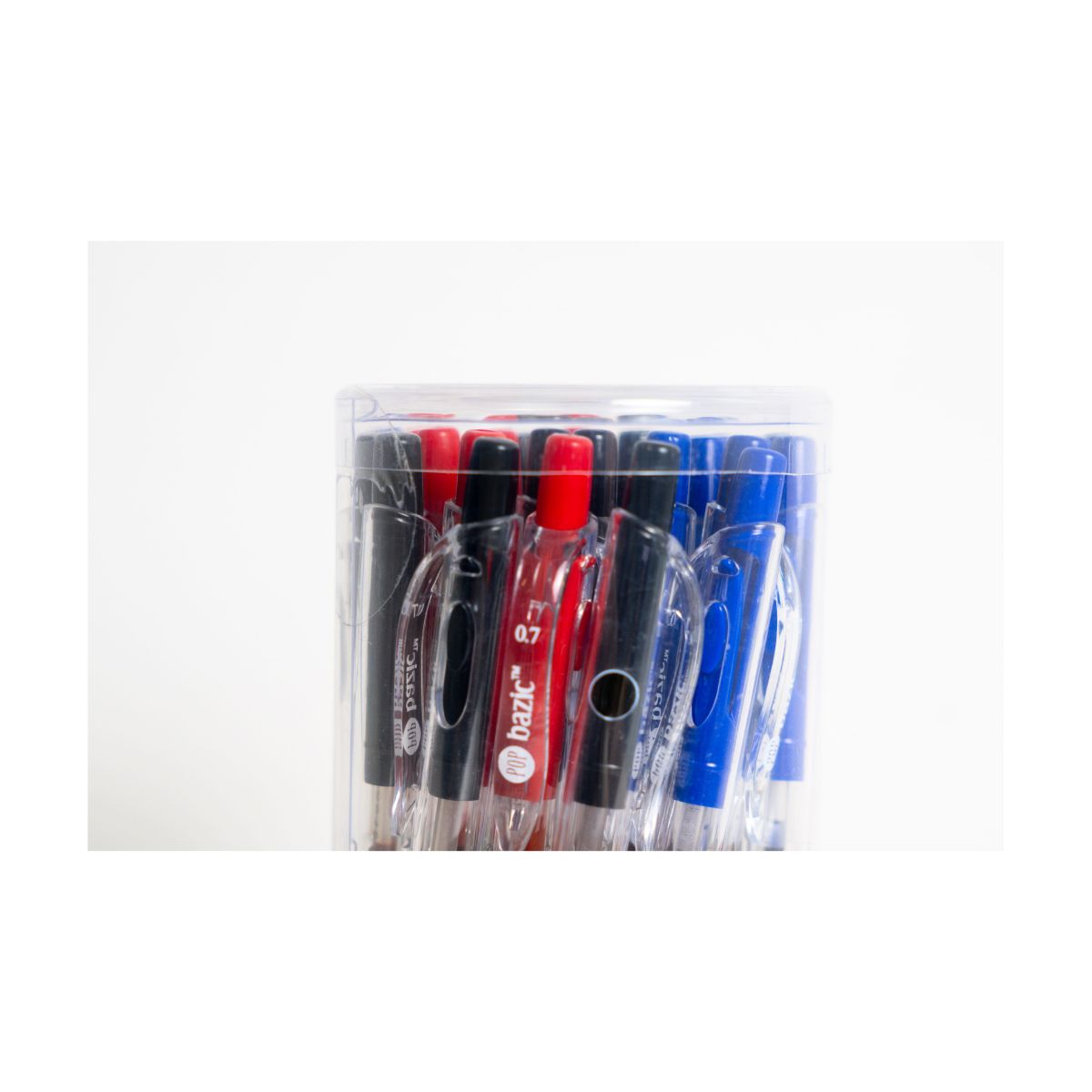 Pop Bazic Semi-Gel Ballpoint Pen 0.7mm Assorted Colours (Pack of 25)