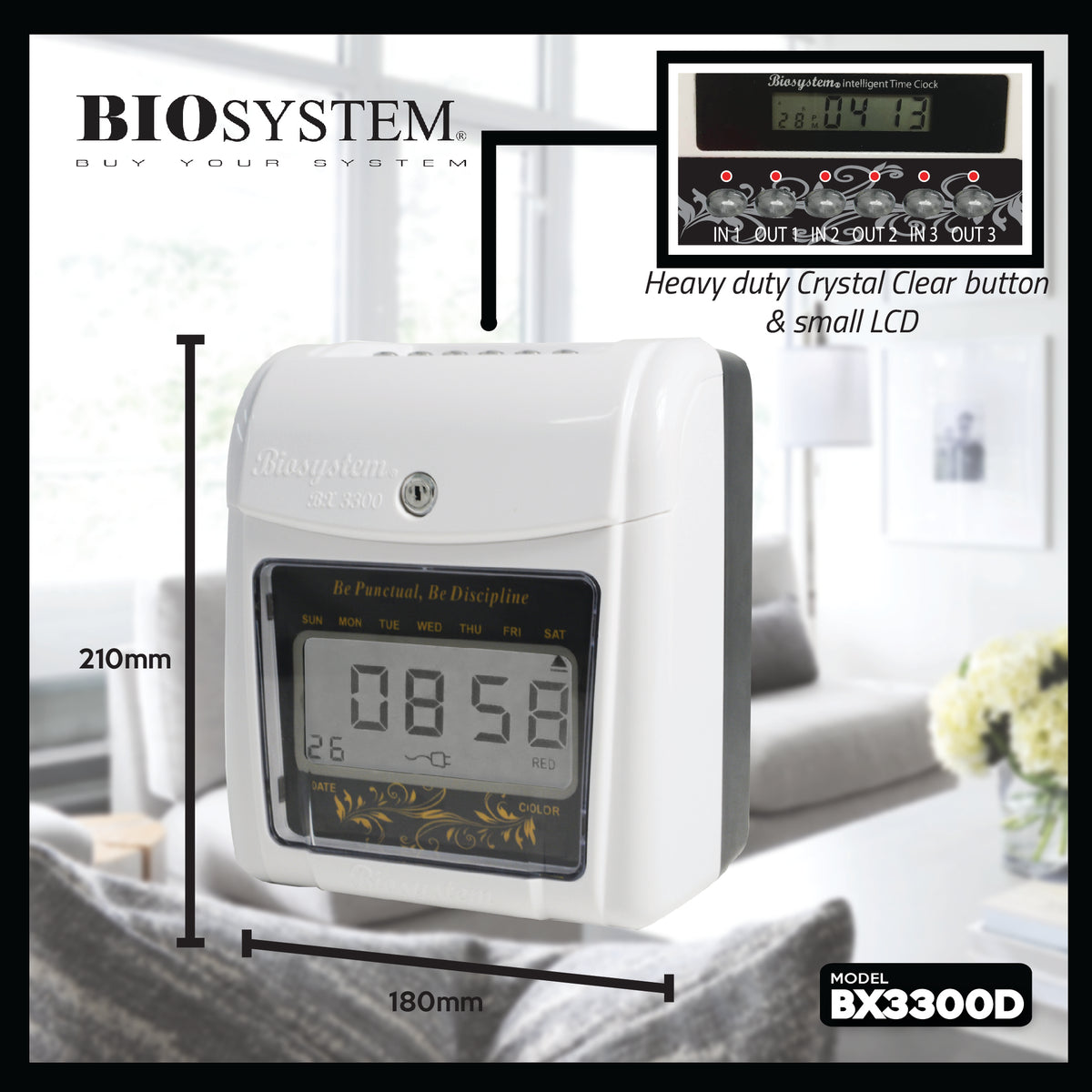 Biosystem Time Recorder Bx3300d