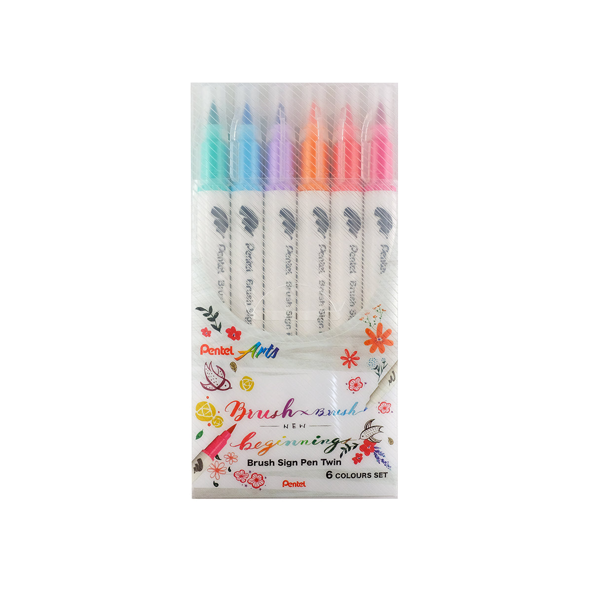 PENTEL Brush S/Pen Twin Sesw30C-12'S Set