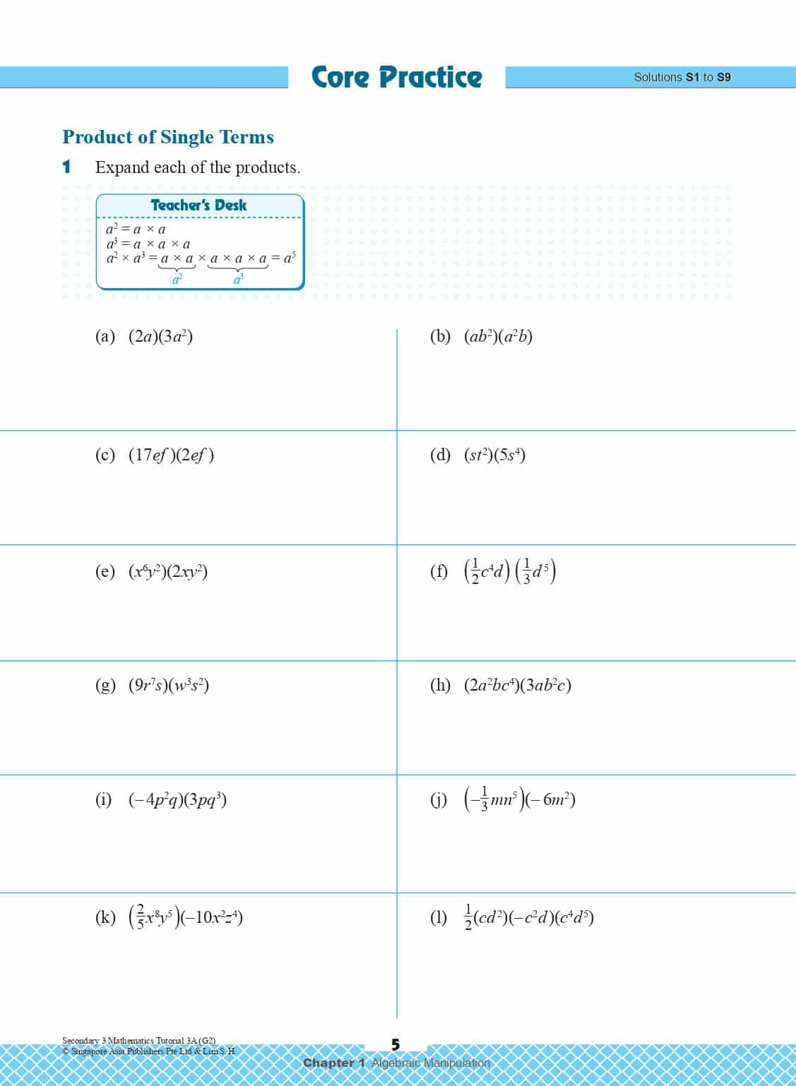 Secondary 3 Mathematics Tutorial 3A [G2]