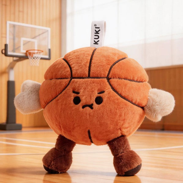 Plush Gel Pen Charm 0.5Mm Black - Basketball