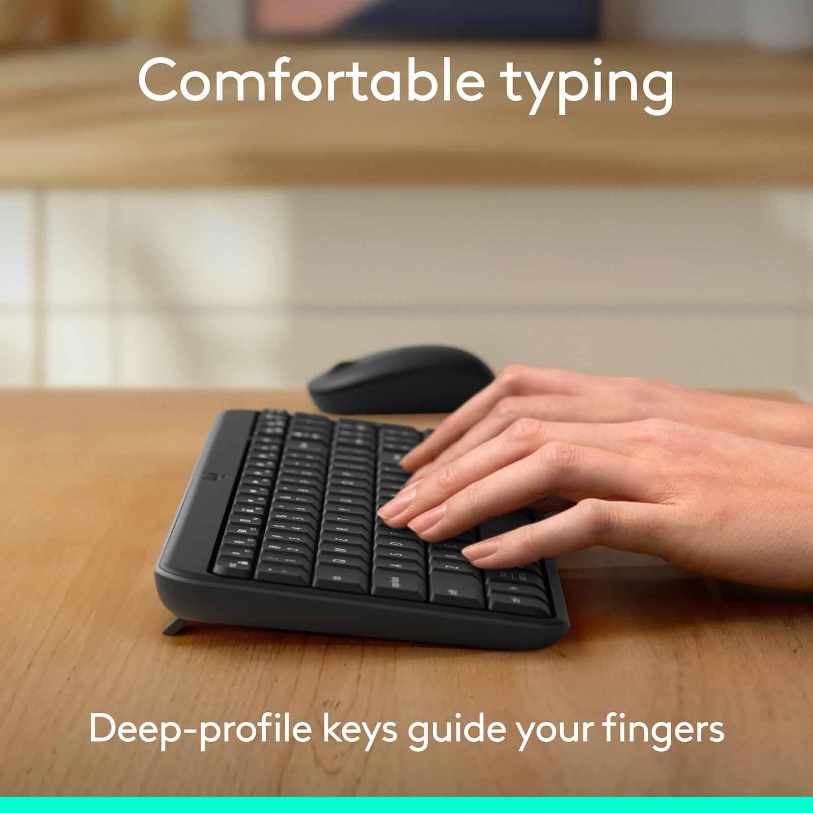 Logitech MK250 Bluetooth® Compact Keyboard Mouse - Graphite