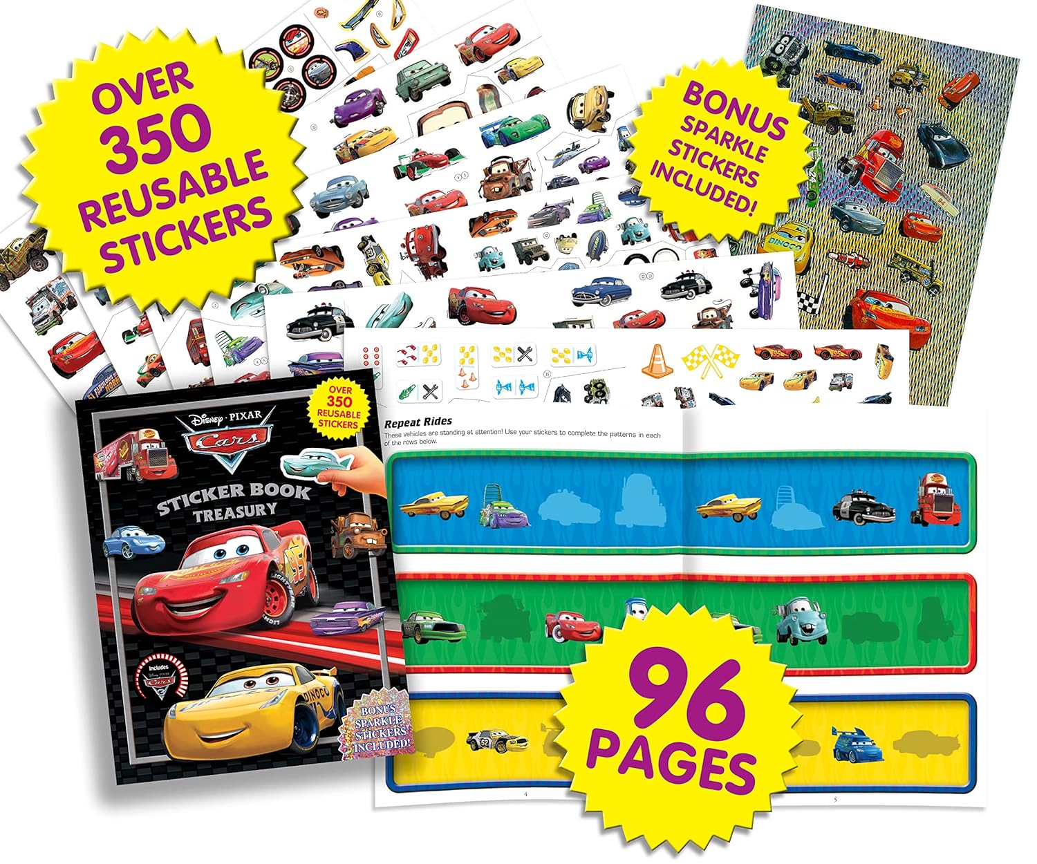 Sticker Book Treasury : Disney Cars 3 (Paperback)