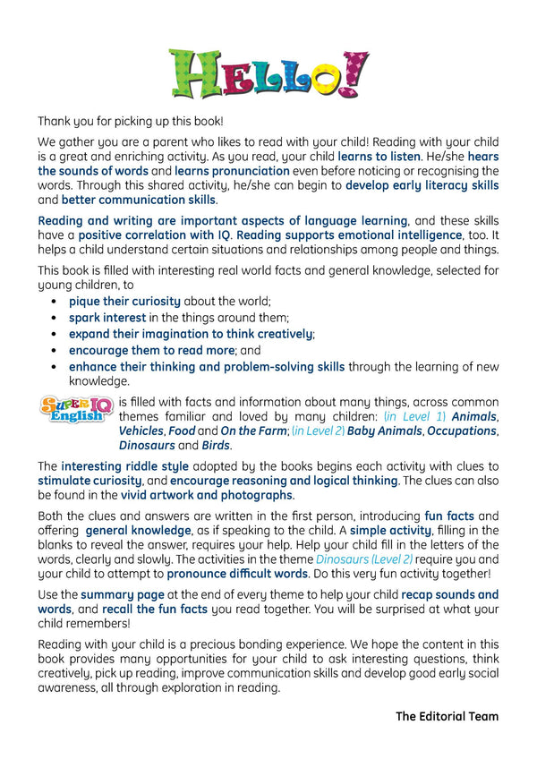 SUPER IQ English Level 1 (4-5 years)
