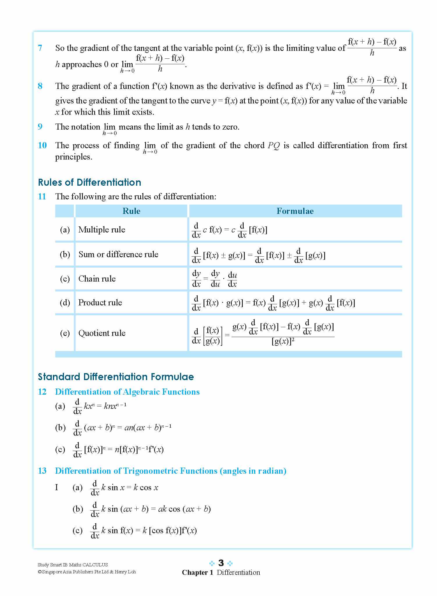 STUDY SMART IB Mathematics Calculus