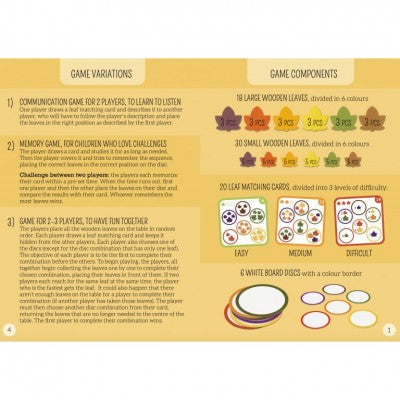 SASSI MY FIRST LOGIC GAMES MATCHING LEAVES