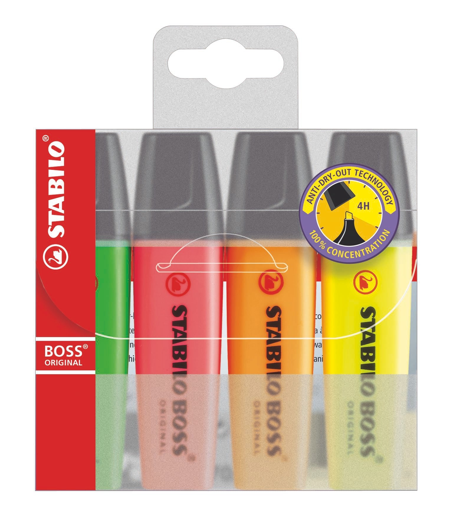 Schwan Highlighter Boss Set Of 4 Col