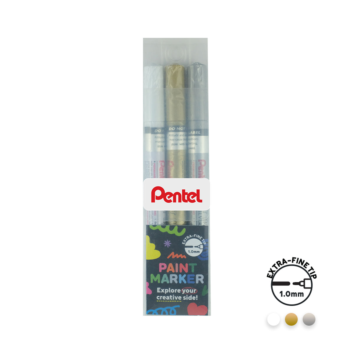 PENTEL Paint Marker Fine 3Col Wxz Set