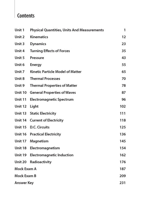 Key Practice Guide: O-Level Physics With Answer Key