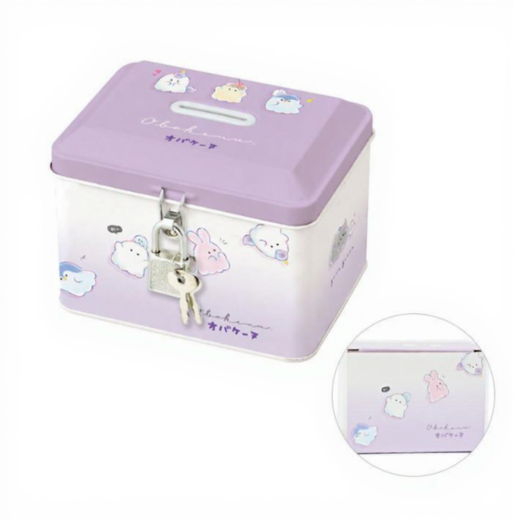Metal Coin Bank With Lock - Obakenu