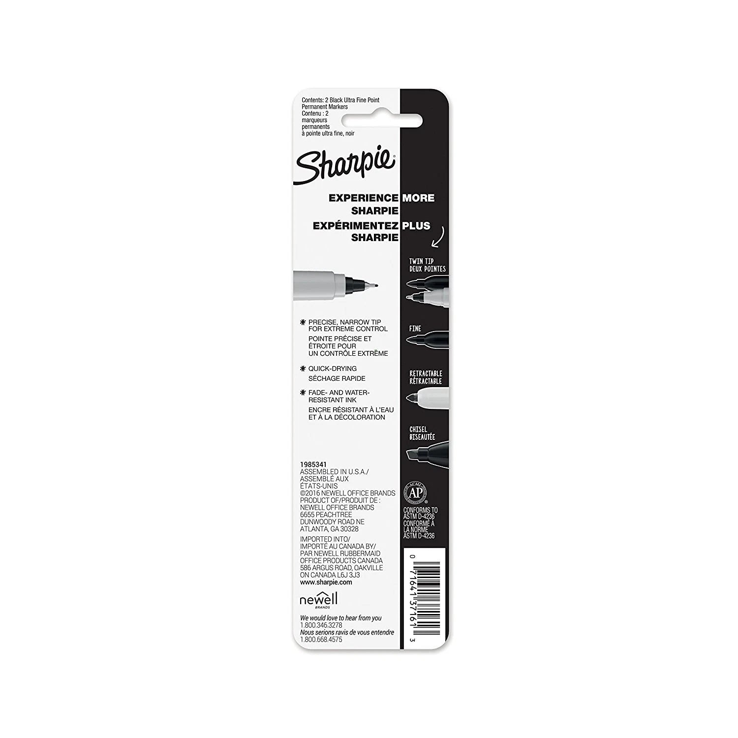 SHARPIE ULTRA FINE BLK 2'S ( BM3761TG)