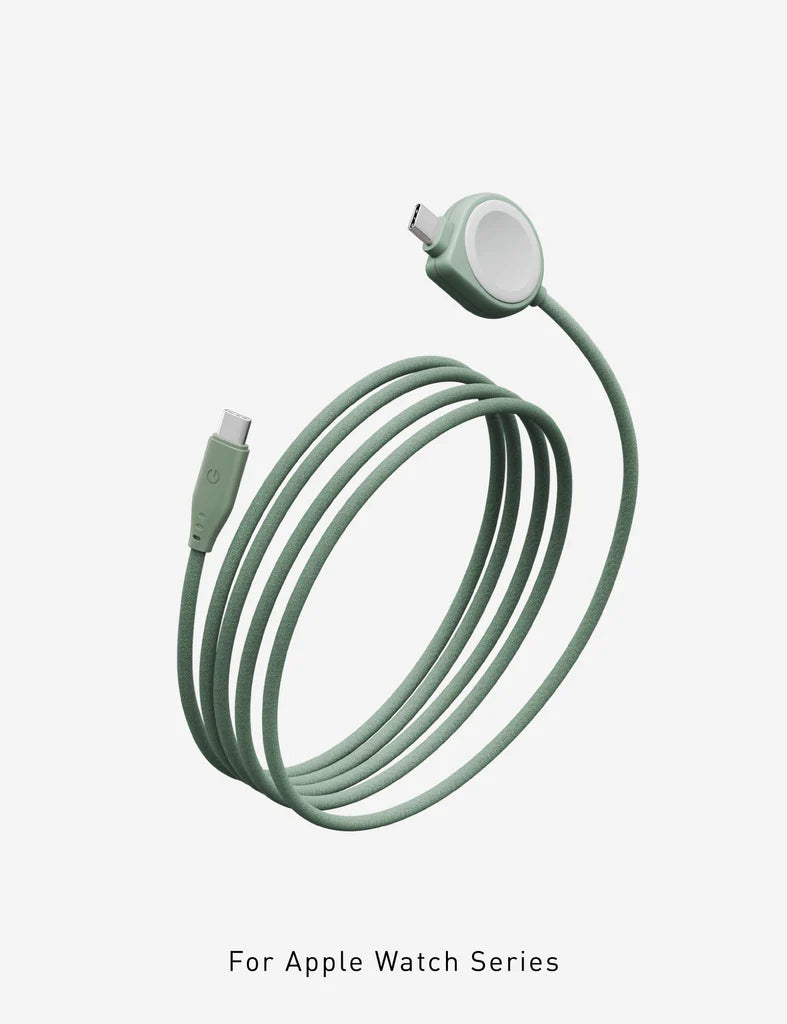 Energea Flow Duo Watch 2-in-1 60W C-C Cable (Sage)