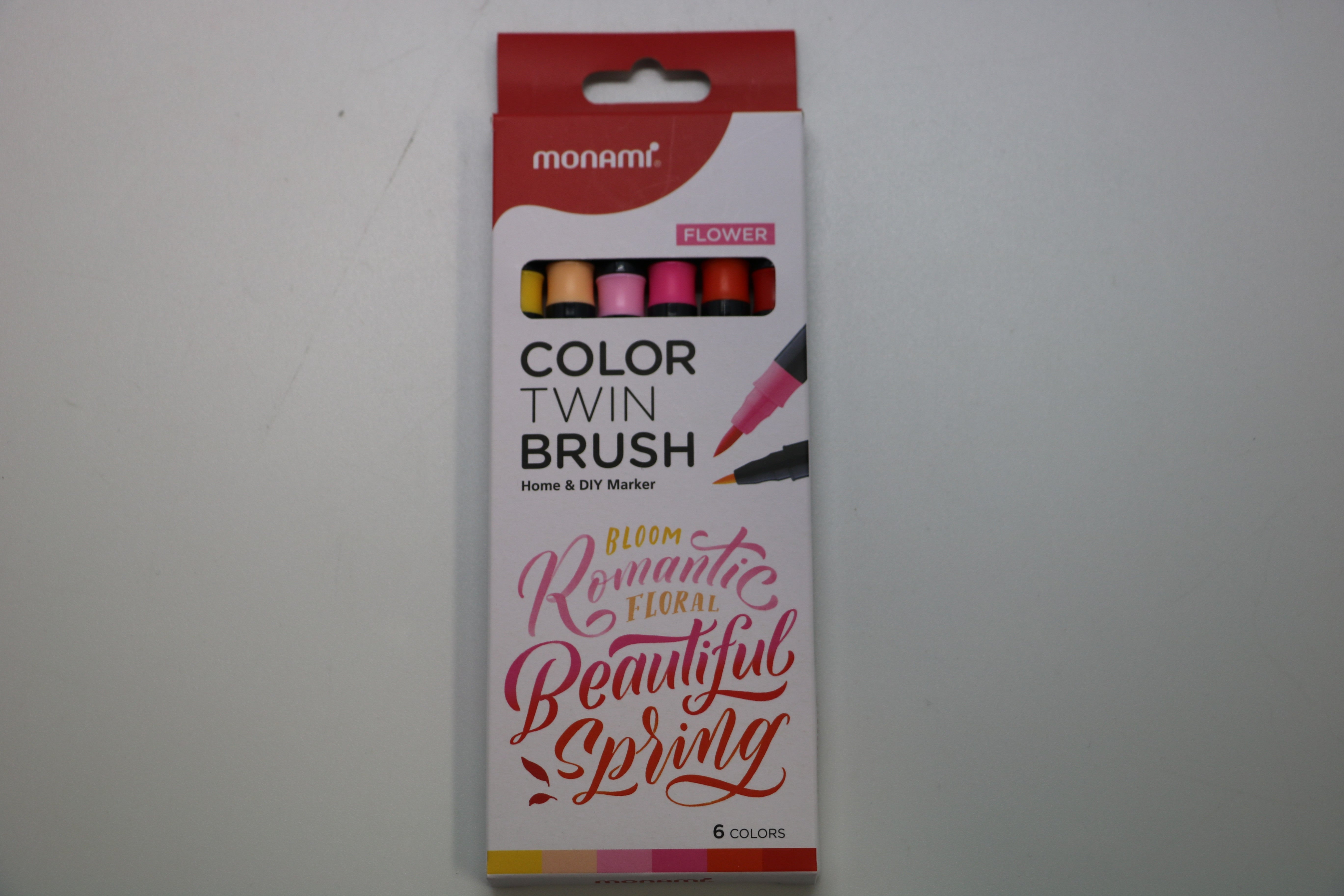 Monami Colour Twin Brush 6C Flower Pack