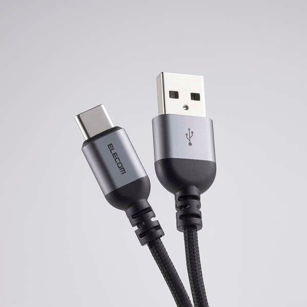 Elecom Braided USB-A to USB-C 15W 1M Black