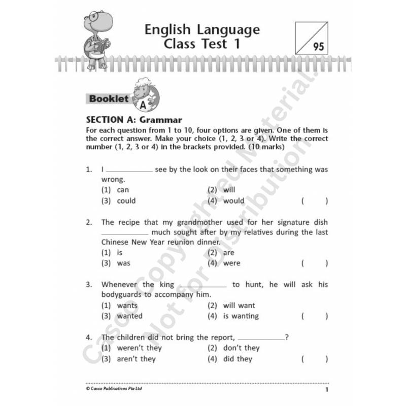 Primary 4 English 10 Class Tests
