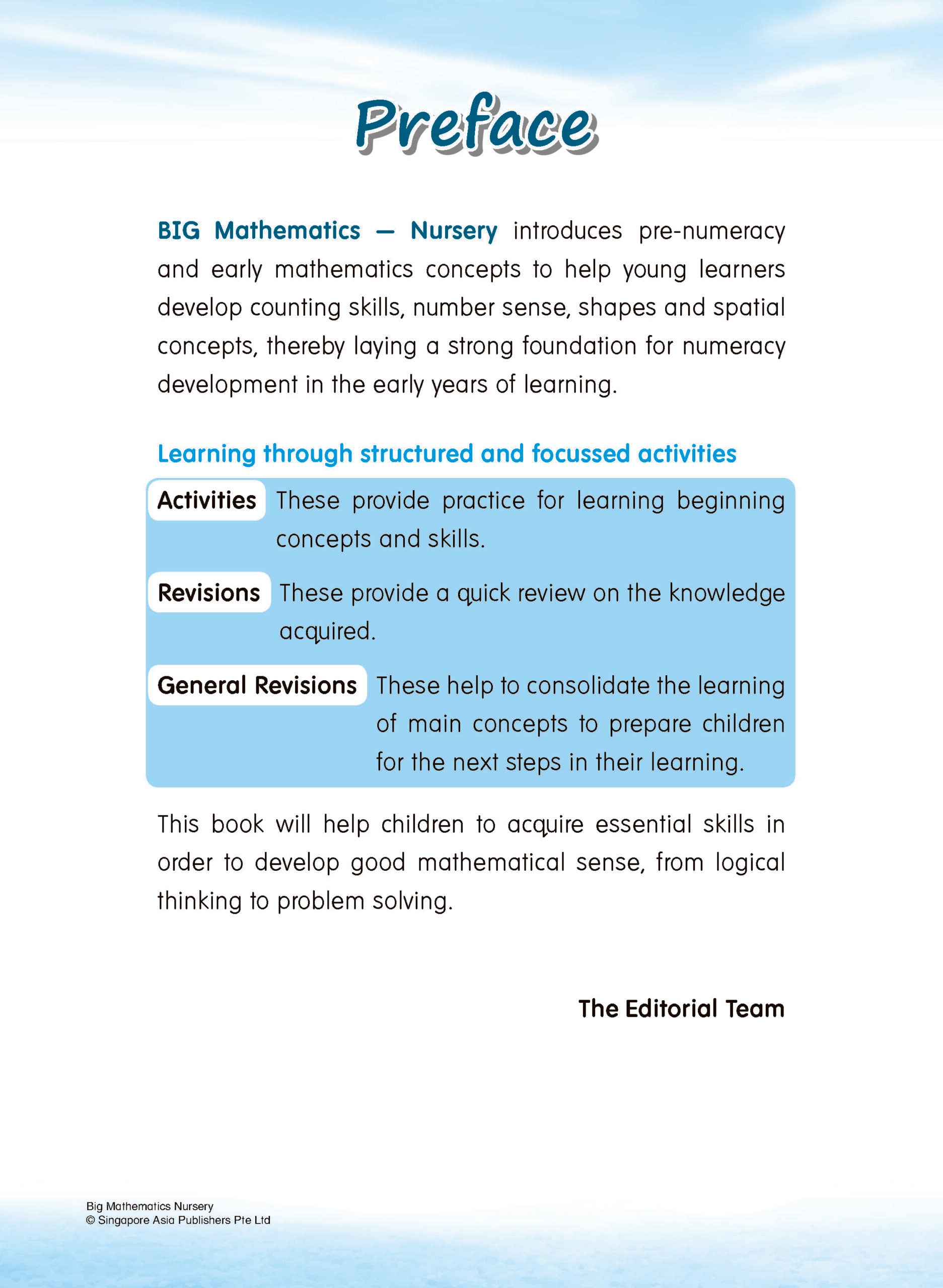 BIG Mathematics Nursery