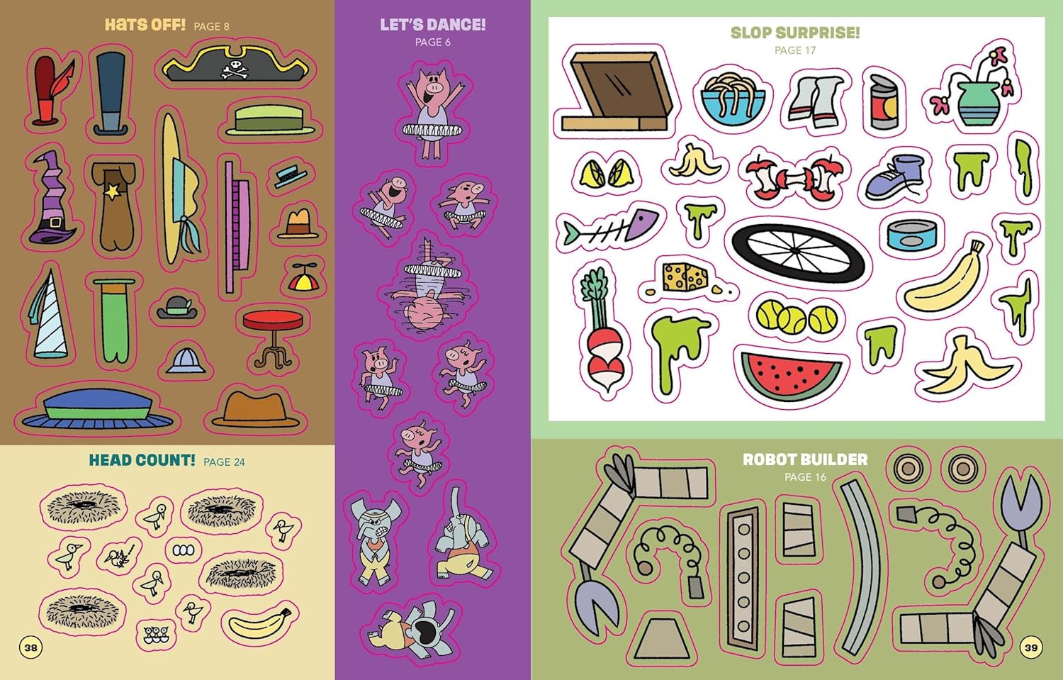 Elephant & Piggie: Let's Sticker! (Paperback)