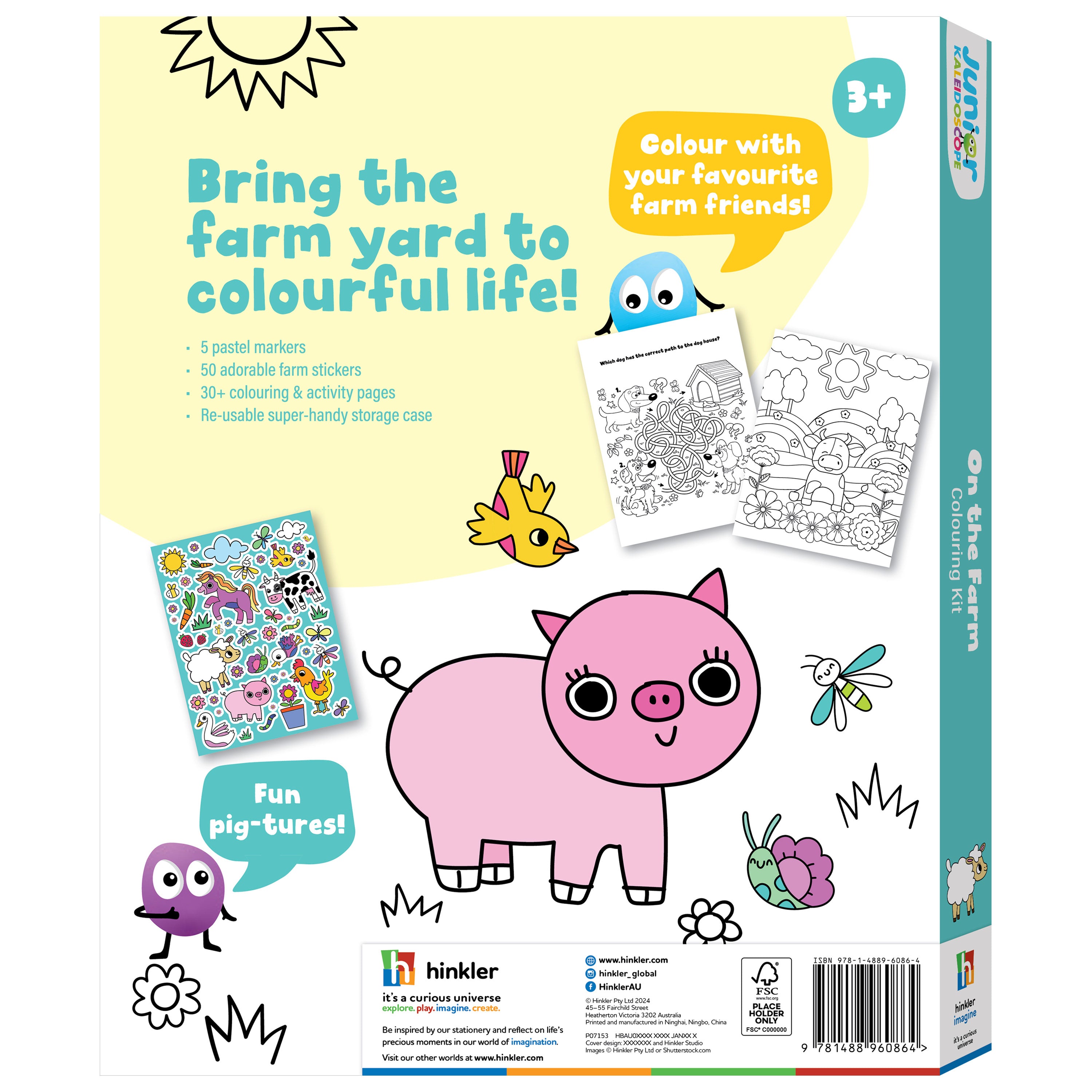 Jr Kaleidoscope Colouring Kit On the Farm
