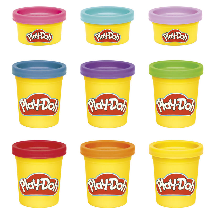 HASBRO PLAYDOH COLORFUL COMPOUND 9 PACK ASSORTED