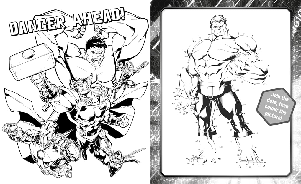 Marvel Avengers: 5 in 1 Colouring (Paperback)