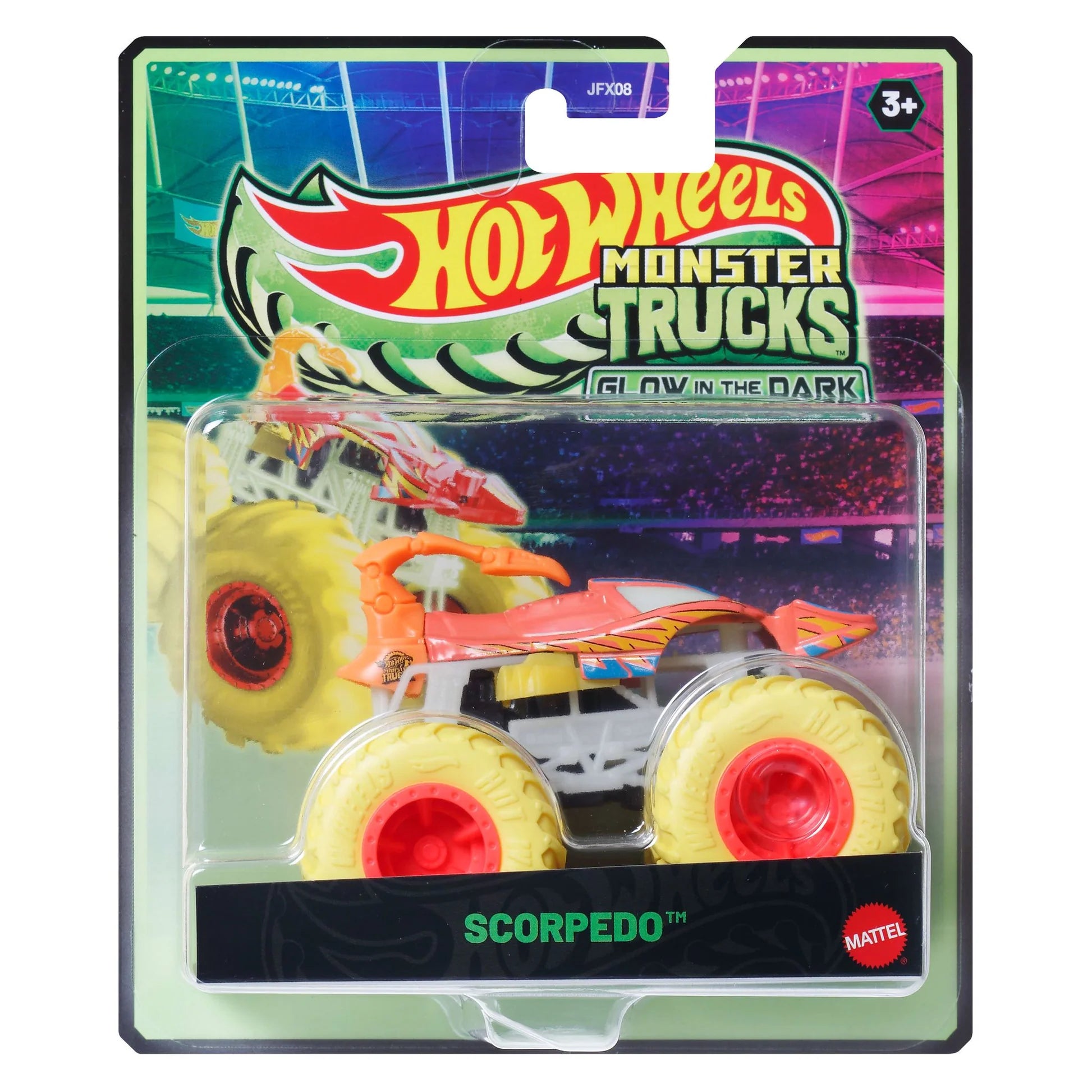 MATTEL HOT WHEELS MONSTER TRUCK GLOW IN THE DARK ASSORTED
