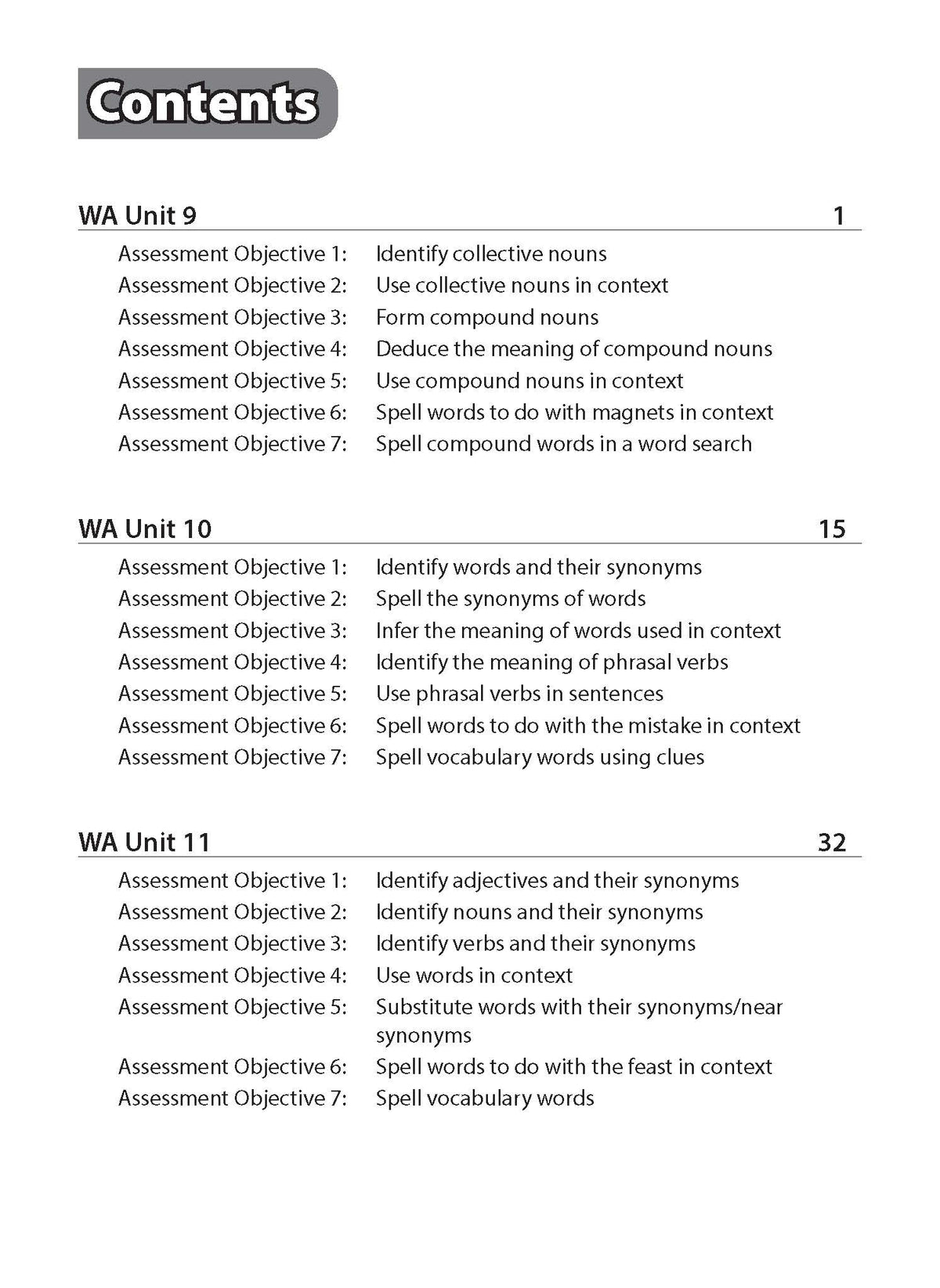 Primary 2B ENG WEIGHTED ASSESSMENTS IN VOCAB