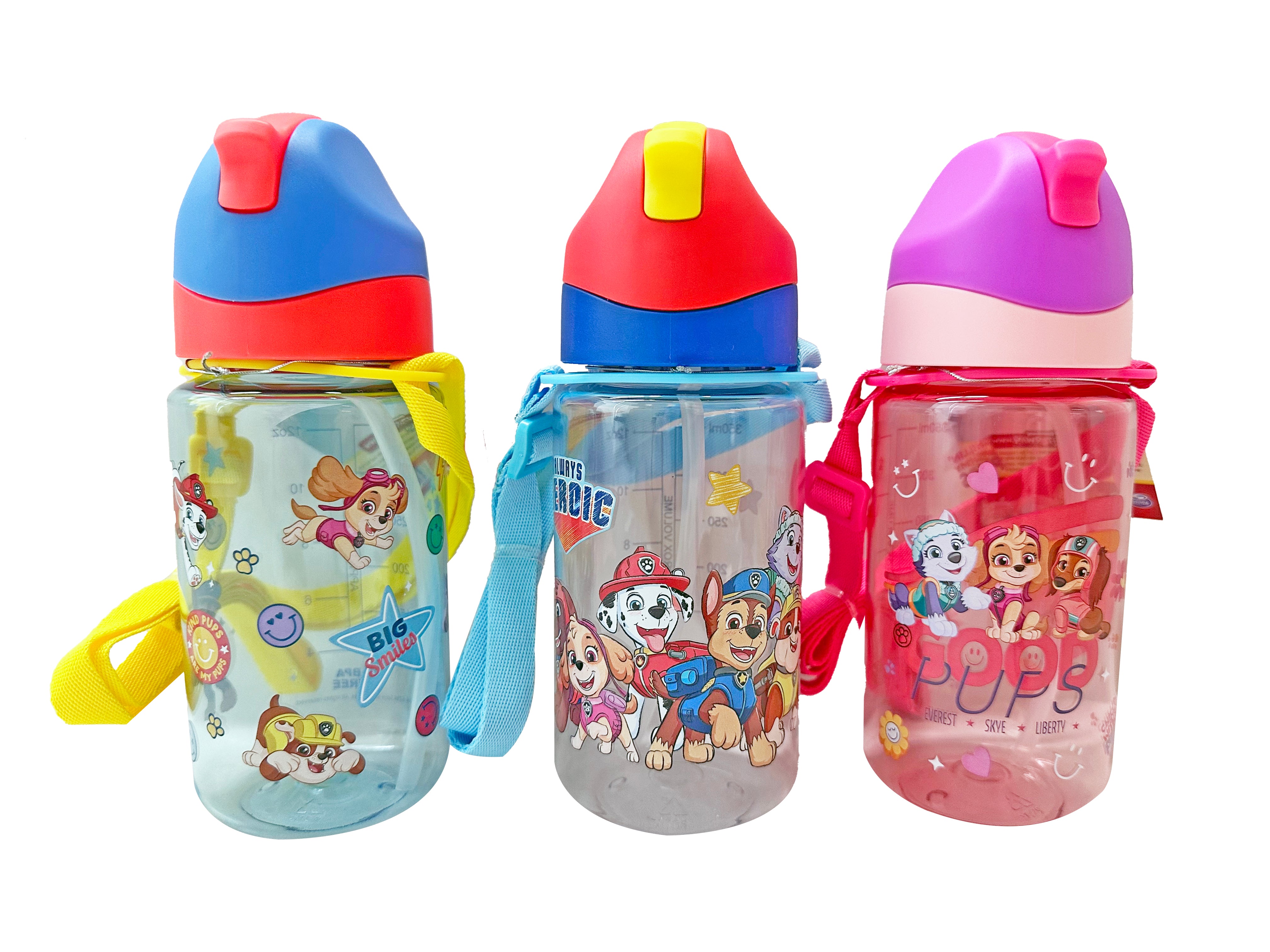 PAW PATROL WATER BOTTLE WITH STRAW 420ML COOL AND KIND